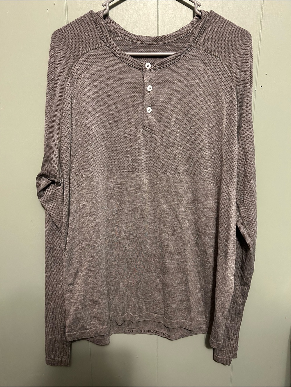 lululemon athletica Long-Sleeve Henley in Grey